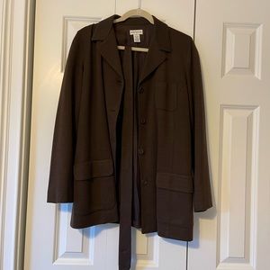ANN TAYLOR BROWN COAT/BLAZER SIZE 10